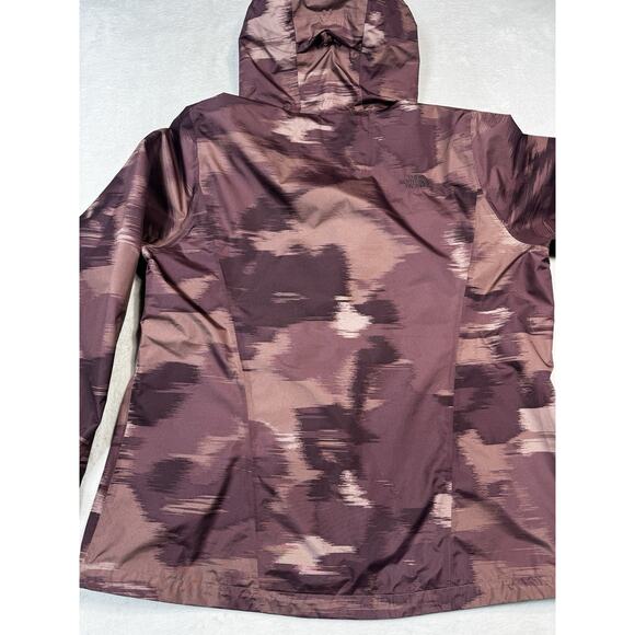 The North Face Venture 2 Rain Jacket XXL Maroon Abstract Print Waterproof Hooded - Picture 8 of 13